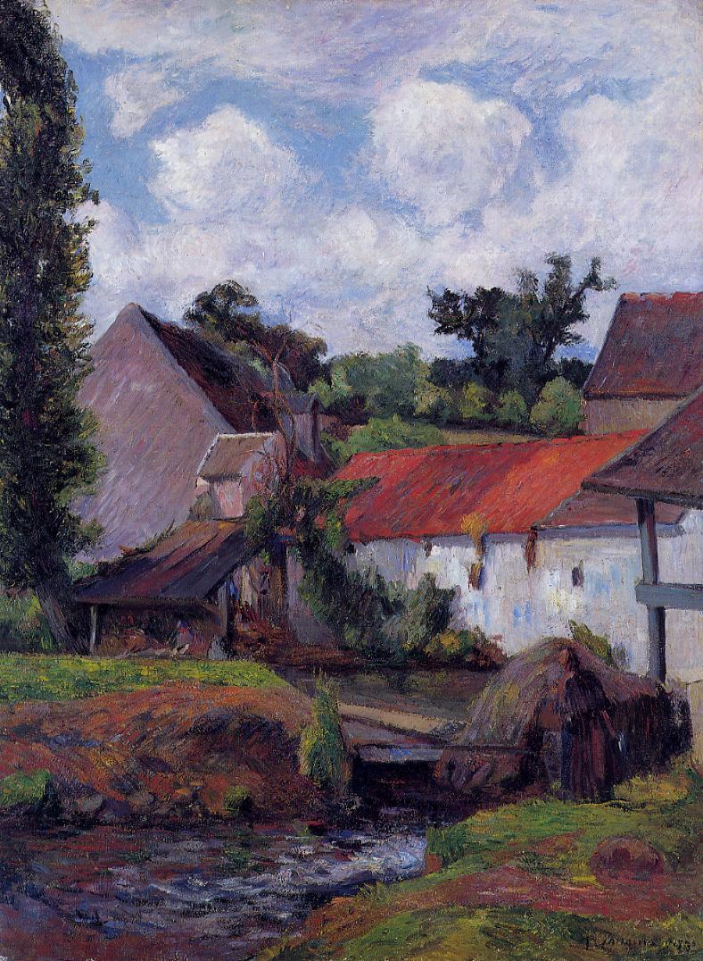 Farm house in Brittany - Paul Gauguin Painting